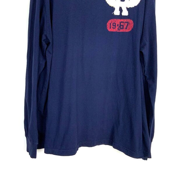 Polo Ralph Lauren Long Sleeve Navy Blue Shirt "R" Patch XL - Picture 5 of 16